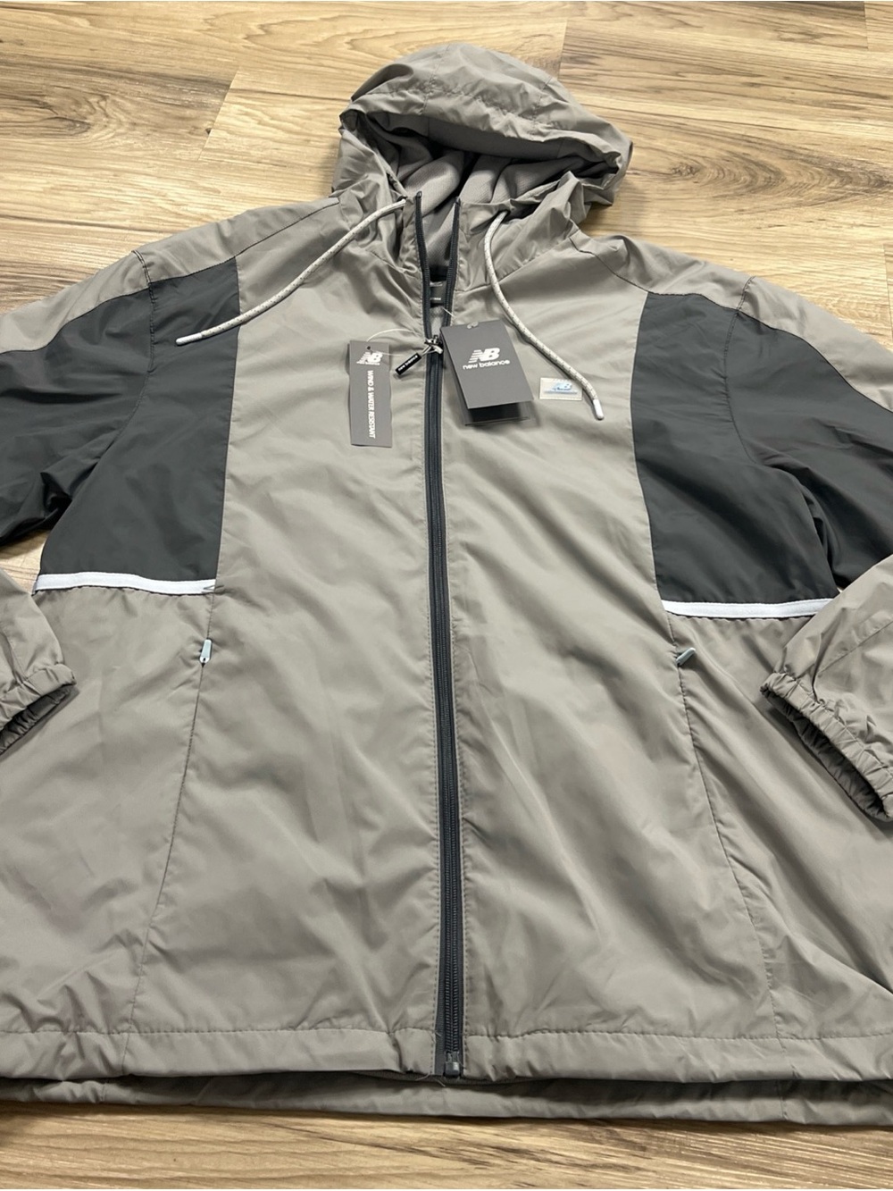 New Balance Full Zip Fleece Lined Sports Training Wind Warm Jacket Mens Medium